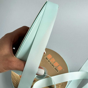 Лента репс Ding Xin 2.5 см * 90 м - #0013 Нежно Голубой. Photo 3